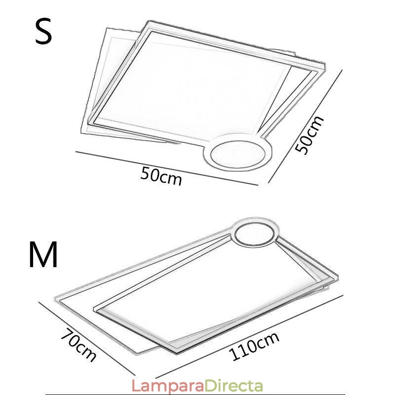 Lámpara de techo minimalista empotrada