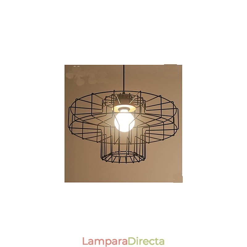 Lámpara de araña de hierro de una sola cabeza, lámpara de araña retro de malla