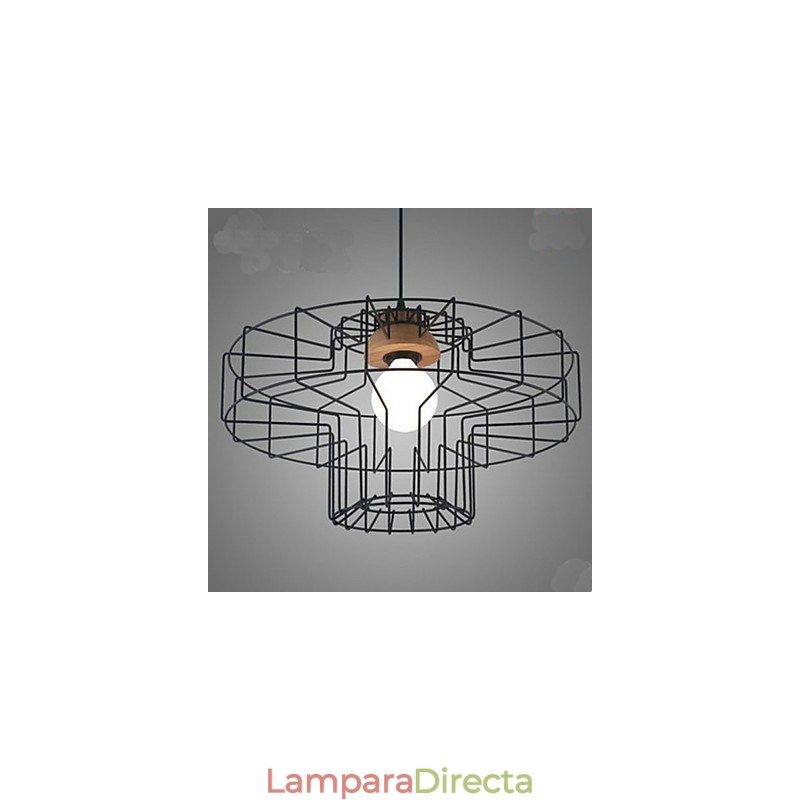 Lámpara de araña de hierro de una sola cabeza, lámpara de araña retro de malla