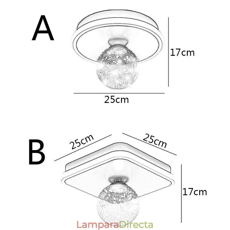 Lámpara de techo empotrada para decoración del hogar