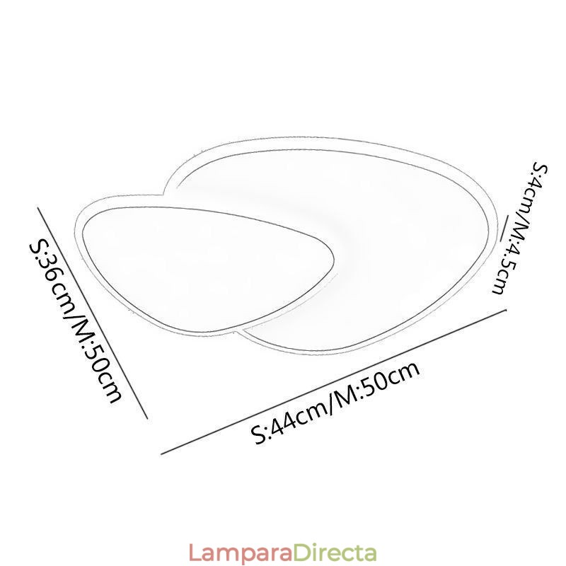 Iluminación de techo de triángulo doble con montaje empotrado