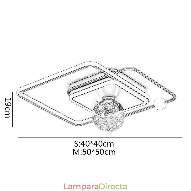 Lámpara de techo moderna con montaje empotrado para decoración del hogar