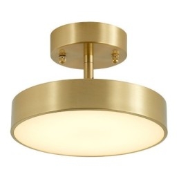 Mini lámpara de techo redonda de cobre dorado