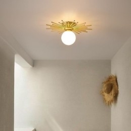 Lámpara de techo empotrada moderna de 1 luz con forma de globo