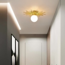 Lámpara de techo empotrada moderna de 1 luz con forma de globo