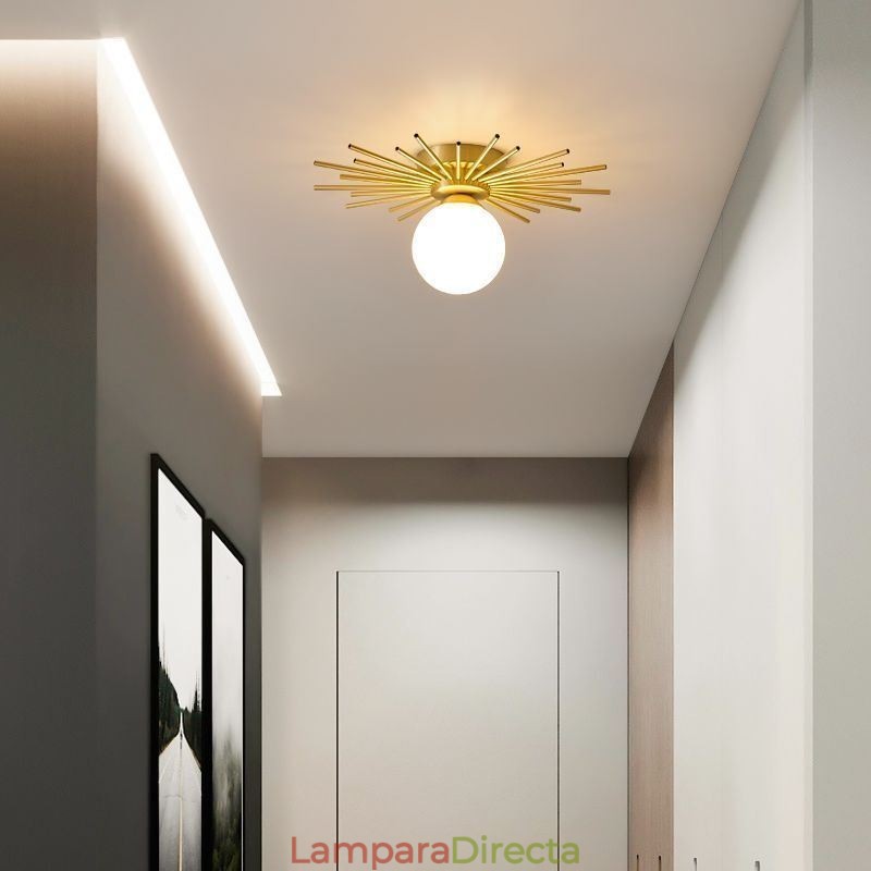 Lámpara de techo empotrada moderna de 1 luz con forma de globo