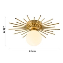 Lámpara de techo empotrada moderna de 1 luz con forma de globo