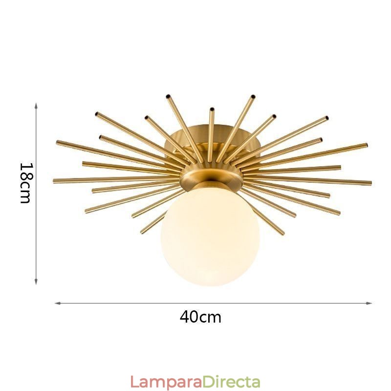 Lámpara de techo empotrada moderna de 1 luz con forma de globo