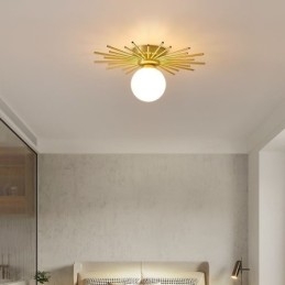 Lámpara de techo empotrada moderna de 1 luz con forma de globo