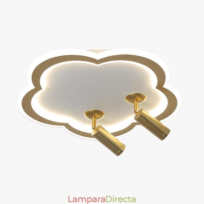 Foco de techo con forma de flor de acrílico con montaje empotrado