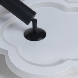Foco de techo con forma de flor de acrílico con montaje empotrado