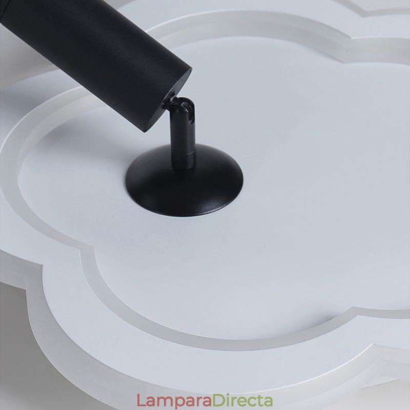Foco de techo con forma de flor de acrílico con montaje empotrado