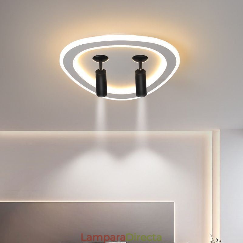 Lámpara de techo acrílica triangular empotrada