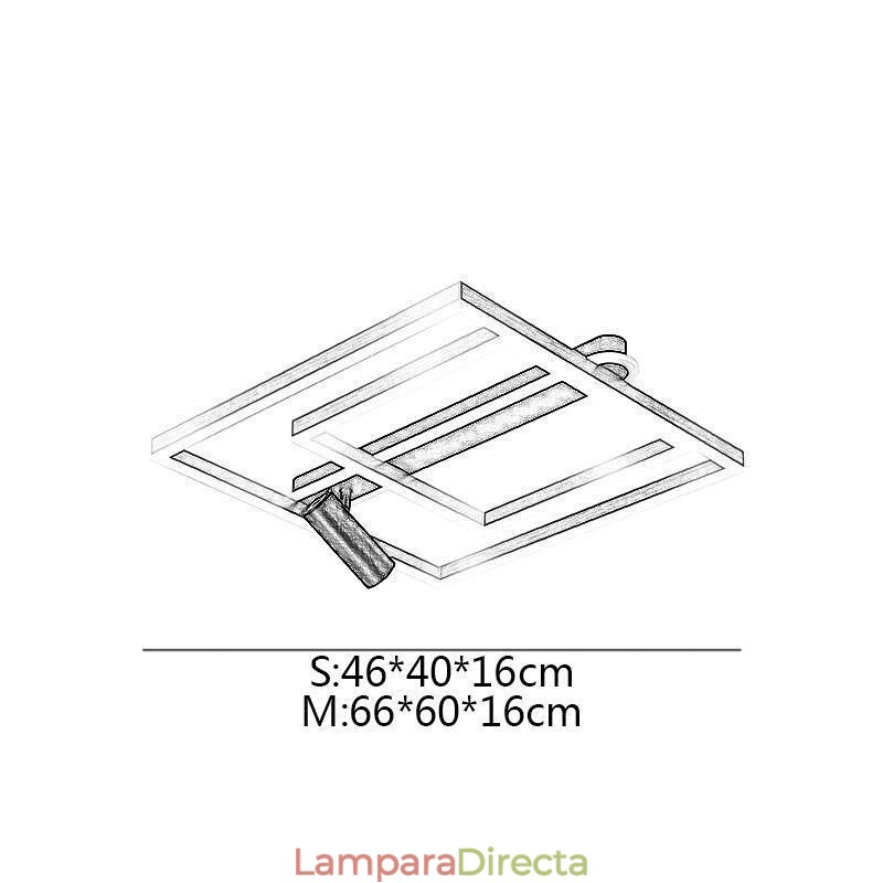 Lámpara de techo acrílica minimalista empotrada