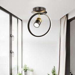 Lámpara de techo acrílica minimalista con foco decorativo.