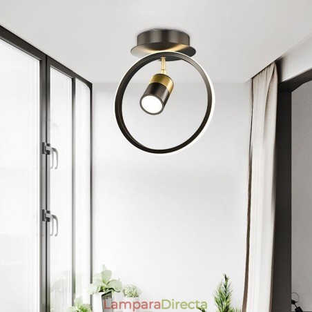 Lámpara de techo acrílica minimalista con foco decorativo.