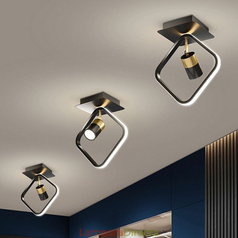 Lámpara de techo acrílica minimalista con foco decorativo.