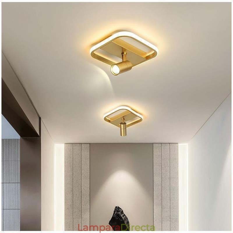 Lámpara de techo acrílica minimalista con foco decorativo.