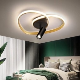 Foco de iluminación con forma de corazón de oro cepillado y montaje empotrado