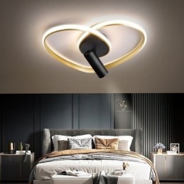 Foco de iluminación con forma de corazón de oro cepillado y montaje empotrado
