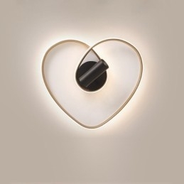 Foco de iluminación con forma de corazón de oro cepillado y montaje empotrado