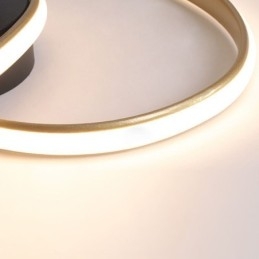 Foco de iluminación con forma de corazón de oro cepillado y montaje empotrado