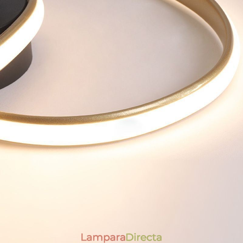 Foco de iluminación con forma de corazón de oro cepillado y montaje empotrado