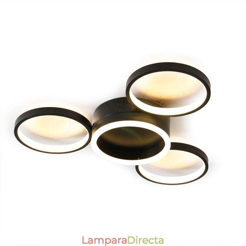 Lámpara de techo empotrada de 4 anillos