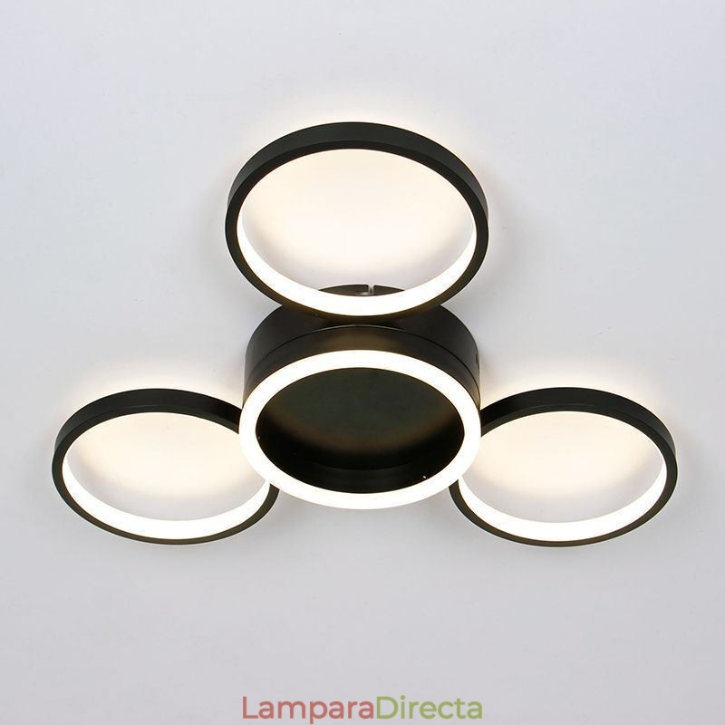 Lámpara de techo empotrada de 4 anillos