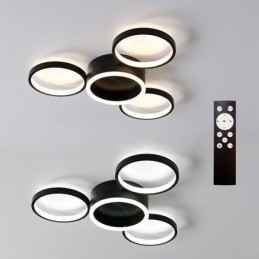 Lámpara de techo empotrada de 4 anillos