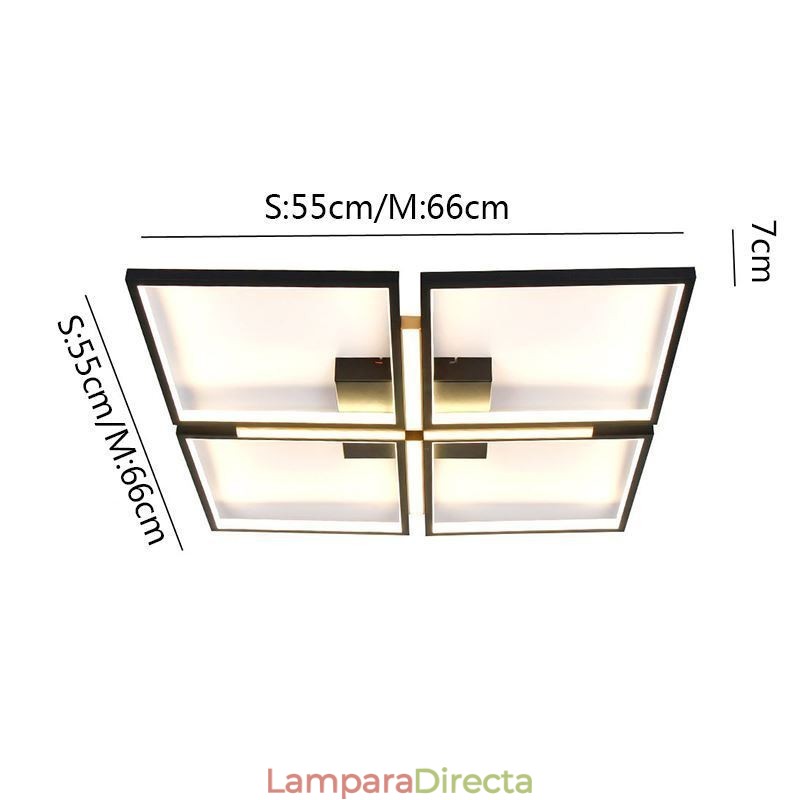 Lámpara de techo cuadrada empotrada de acrílico decorativa