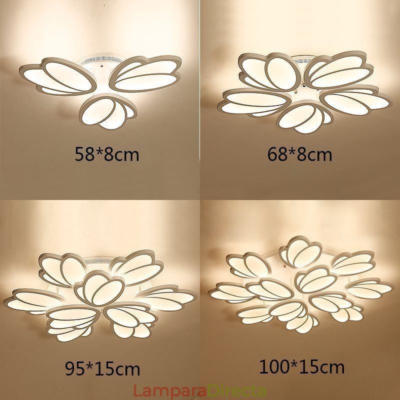 Lámpara de techo empotrada moderna Tulip, iluminación decorativa