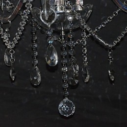Lámpara de araña moderna y espléndida de 3 luces con brazo de cristal