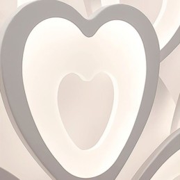 Lámpara de techo empotrada con pétalos en forma de corazón