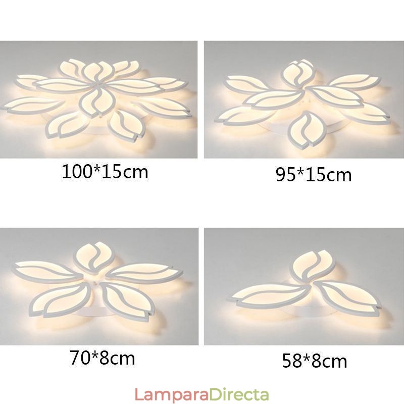 Lámpara de techo empotrada con diseño de flores de acrílico