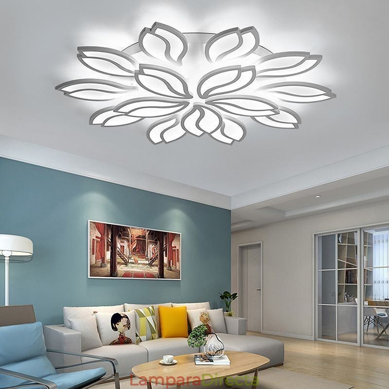 Lámpara de techo empotrada con diseño de flores de acrílico