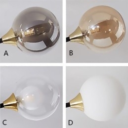 Lámpara de techo Magic Bean con bola de cristal empotrada