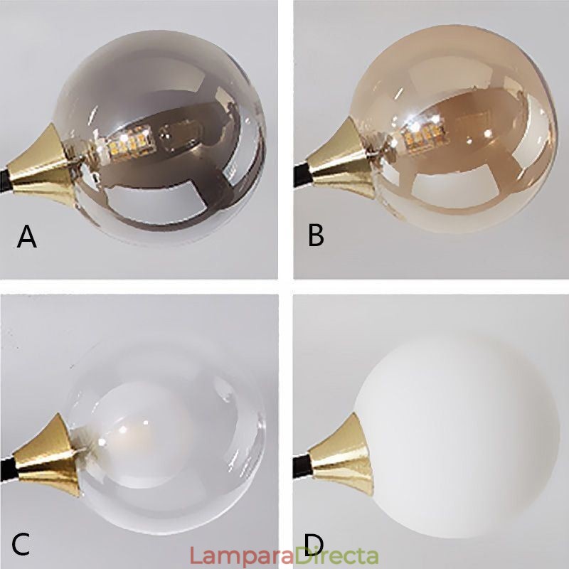 Lámpara de techo Magic Bean con bola de cristal empotrada