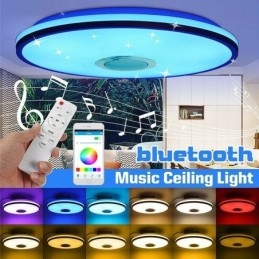 Lámpara de techo empotrada colorida con función de temporización y altavoz de música Bluetooth