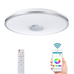 Lámpara de techo empotrada colorida con función de temporización y altavoz de música Bluetooth