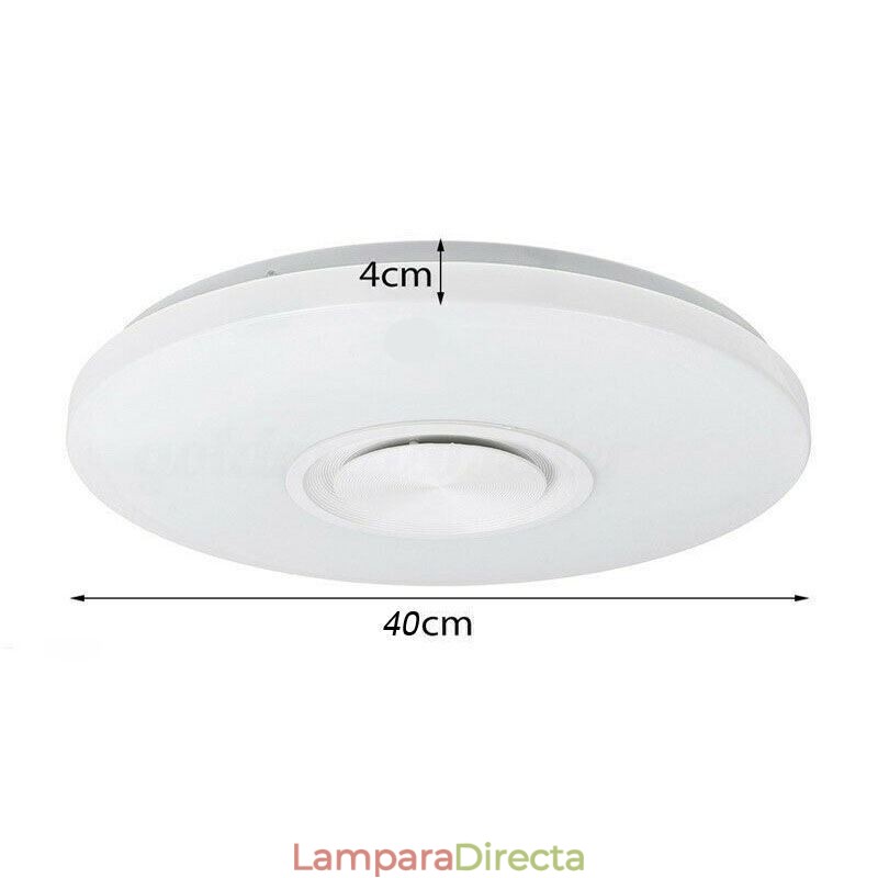 Lámpara decorativa empotrada con control remoto por aplicación y altavoz musical Bluetooth