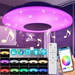 Lámpara decorativa empotrada con control remoto por aplicación y altavoz musical Bluetooth