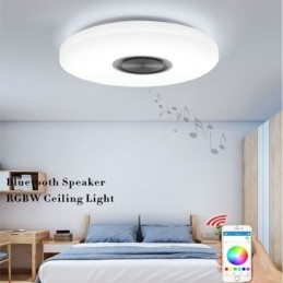 Lámpara decorativa empotrada con control remoto por aplicación y altavoz musical Bluetooth