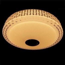 Lámpara de techo decorativa con control remoto por aplicación, altavoz de música Bluetooth, montaje empotrado
