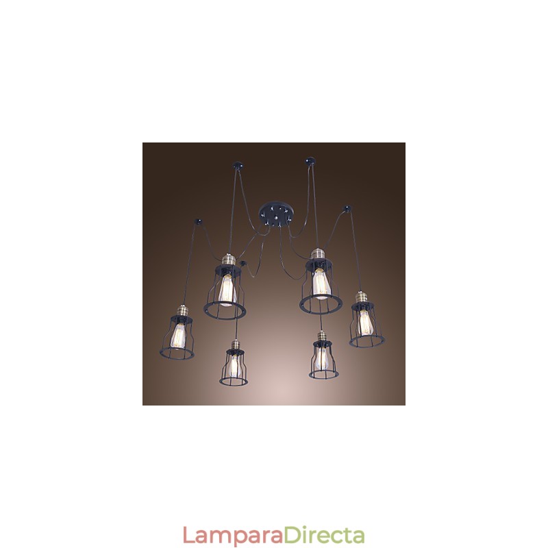 Lámpara de araña de pintura tradicional clásica vintage estilo mini