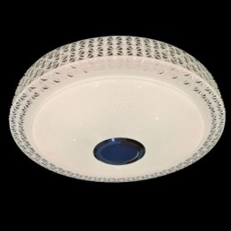 Lámpara de techo decorativa con control remoto por aplicación, altavoz de música Bluetooth, montaje empotrado