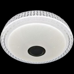 Lámpara de techo decorativa con control remoto por aplicación, altavoz de música Bluetooth, montaje empotrado