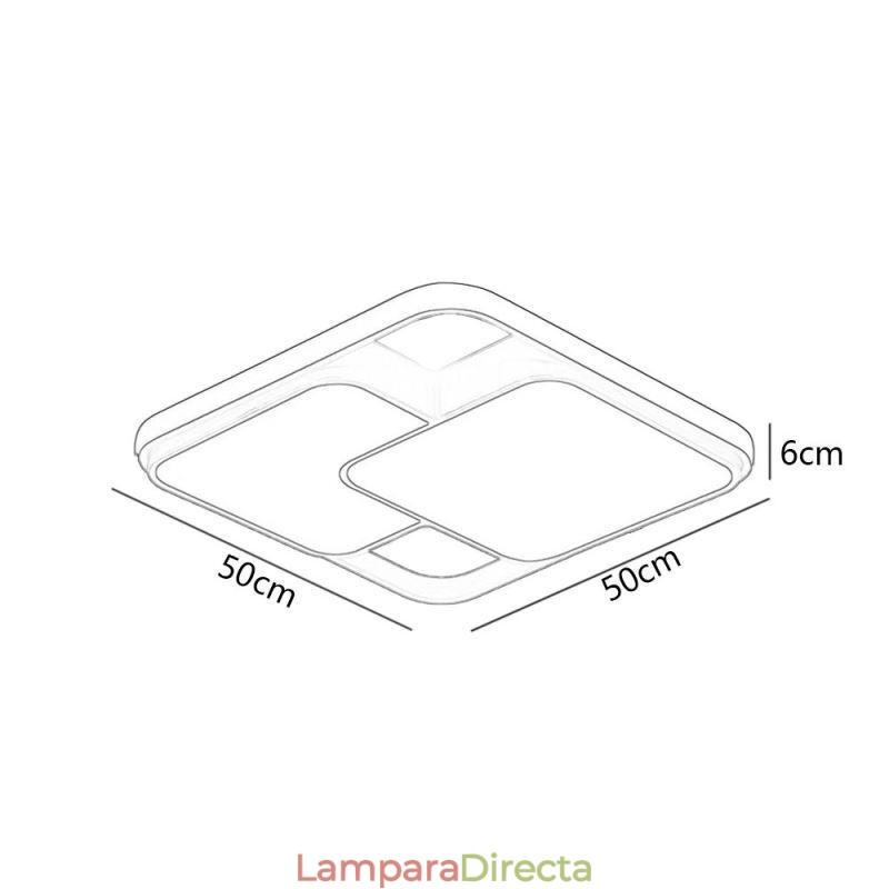 Lámpara de techo empotrada geométrica moderna, luz decorativa acrílica