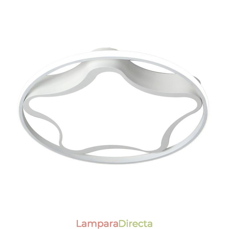 Lámpara de techo empotrada en forma de estrella, moderna y sencilla.