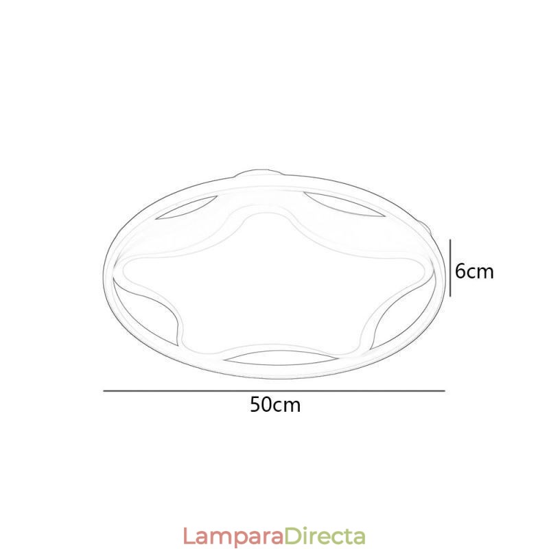 Lámpara de techo empotrada en forma de estrella, moderna y sencilla.